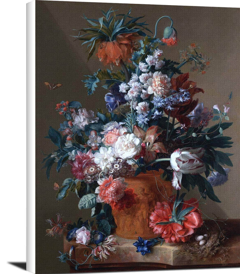 Vase Of Flowers Painting Jan Van Huysum Canvas Art Fine Art Print