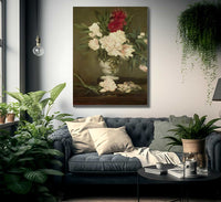 Vase Of Peonies On A Small Pedestal By Edouard Manet Fine Art Print