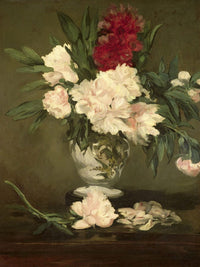 Vase Of Peonies On A Small Pedestal By Edouard Manet Fine Art Print