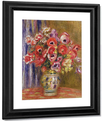 Vase Of Tulips And Anemones By Pierre Auguste Renoir Fine Art Print