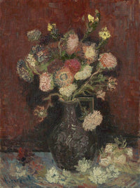 Vase With Autumn Asters By Vincent Van Gogh Fine Art Print