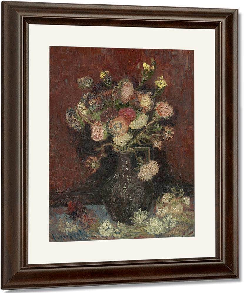 Vase With Autumn Asters By Vincent Van Gogh Fine Art Print