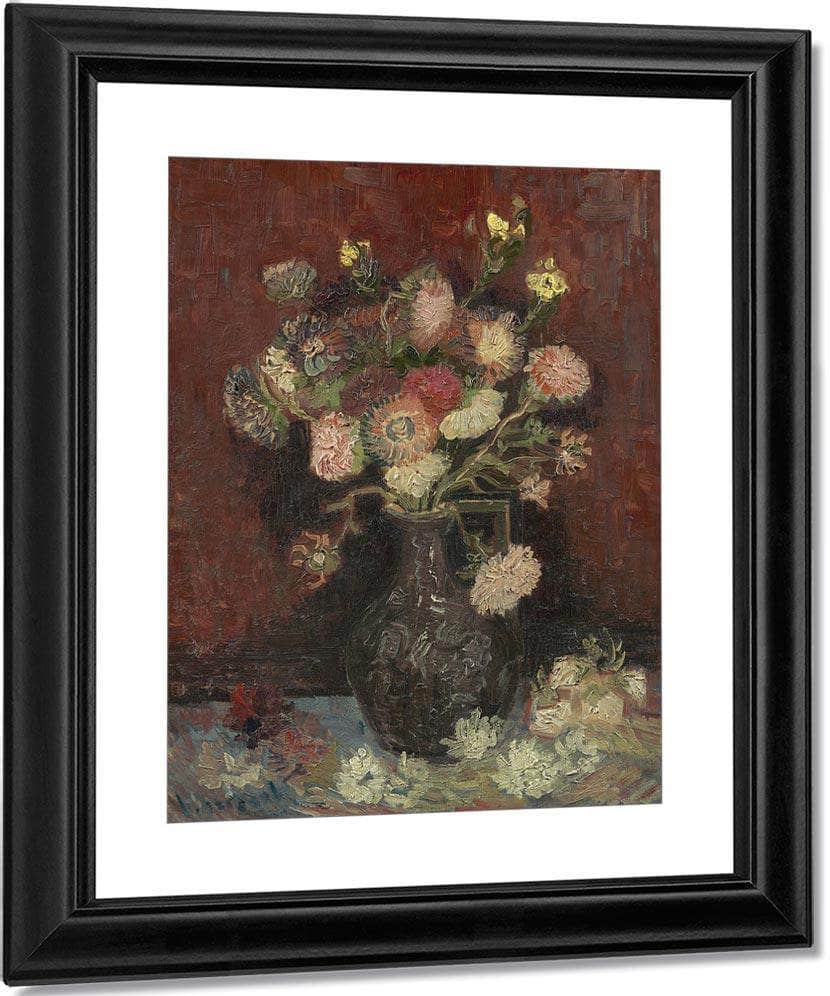 Vase With Autumn Asters By Vincent Van Gogh Fine Art Print
