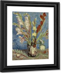 Vase With Gladioli And Chinese Asters By Vincent Van Gogh Fine Art Print