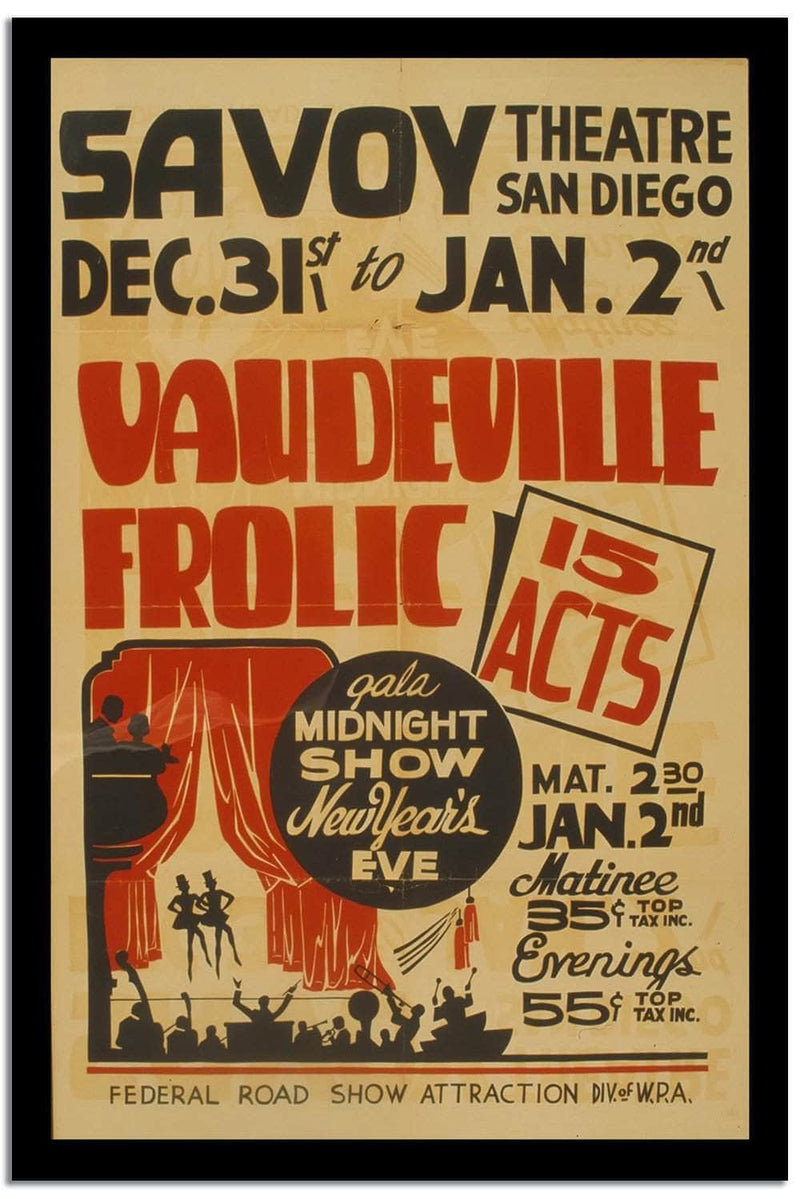 Vaudeville Frolic  Vintage Poster Fine Art Print