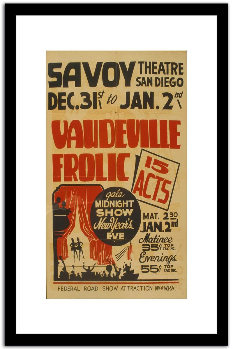 Vaudeville Frolic  Vintage Poster Fine Art Print
