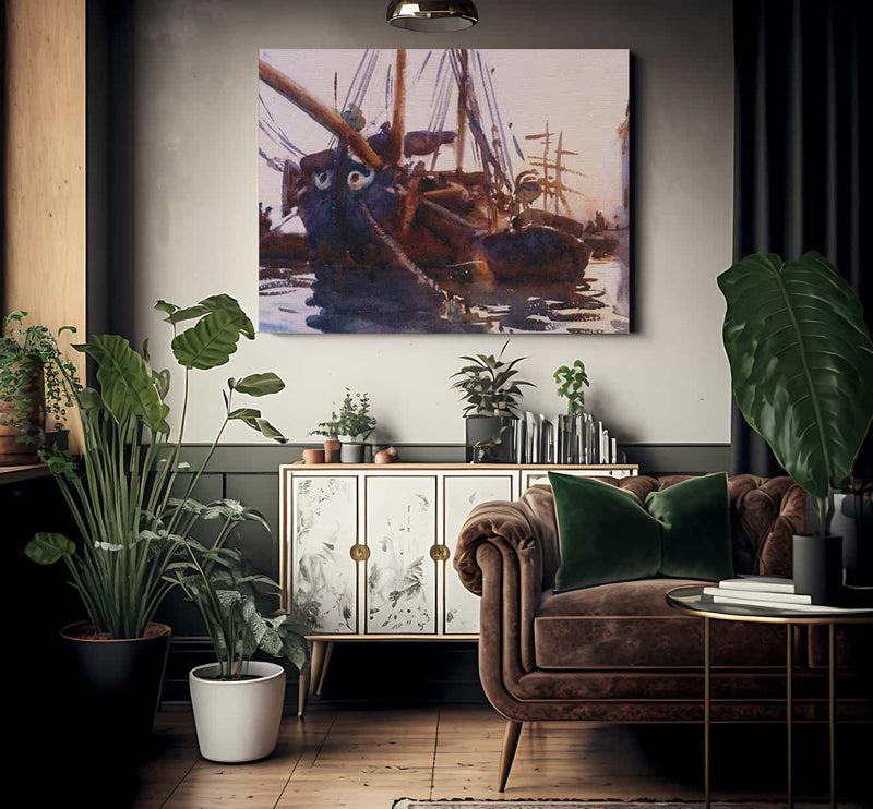 Venetian Boats By John Singer Sargent Fine Art Print