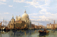 Venice, Santa Maria Della Salute Painting George Stanfield Canvas Art Fine Art Print