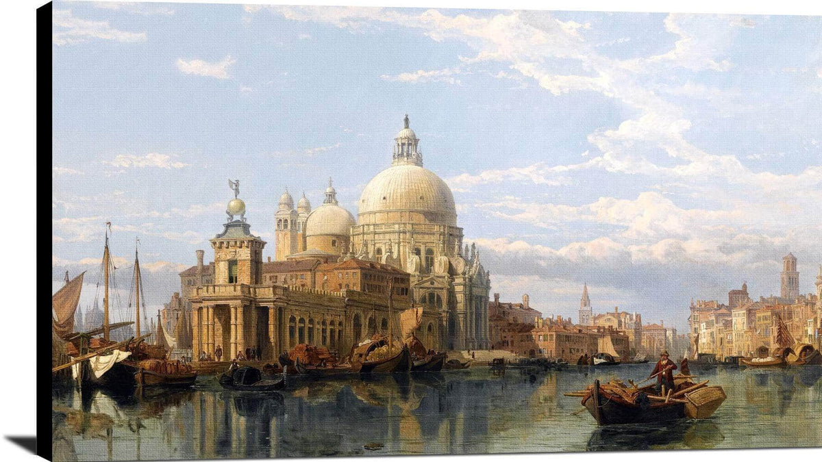 Venice, Santa Maria Della Salute Painting George Stanfield Canvas Art Fine Art Print
