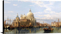 Venice, Santa Maria Della Salute Painting George Stanfield Canvas Art Fine Art Print