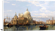 Venice, Santa Maria Della Salute Painting George Stanfield Canvas Art Fine Art Print