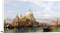 Venice, Santa Maria Della Salute Painting George Stanfield Canvas Art Fine Art Print