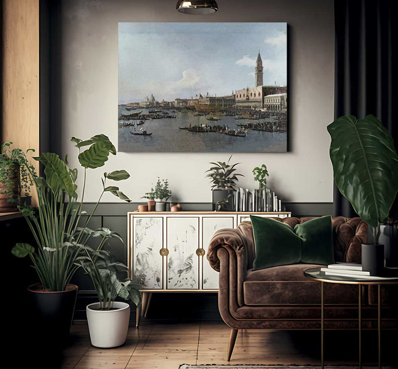 Venice  The Basin Of San Marco On Ascension Day By Canaletto Fine Art Print