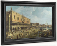Venice  The Doge's Palace And The Riva Degli Schiavoni By Canaletto Fine Art Print