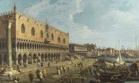 Venice  The Doge's Palace And The Riva Degli Schiavoni By Canaletto Fine Art Print