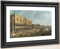 Venice  The Doge's Palace And The Riva Degli Schiavoni By Canaletto Fine Art Print