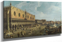 Venice  The Doge's Palace And The Riva Degli Schiavoni By Canaletto Fine Art Print