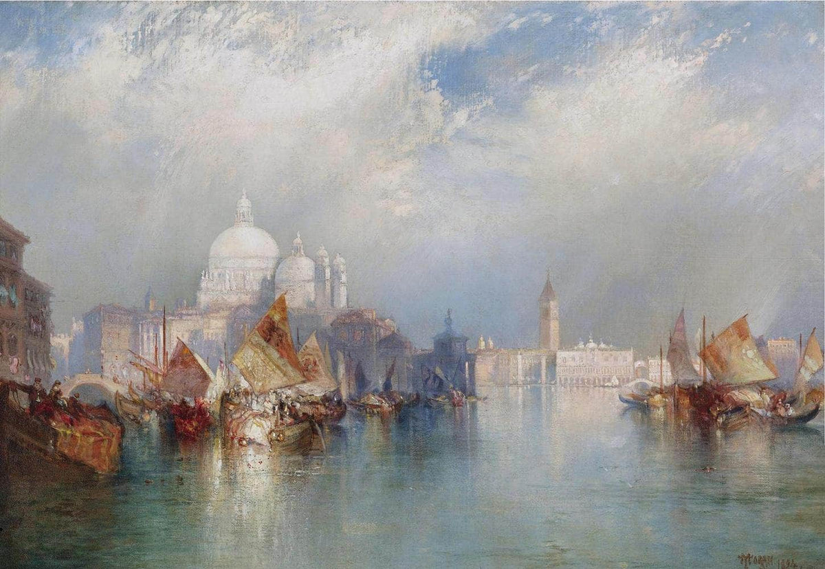 Venice, Venetian Scene Painting Thomas Moran Canvas Art Fine Art Print