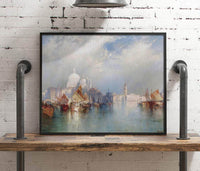 Venice, Venetian Scene Painting Thomas Moran Canvas Art Fine Art Print