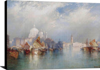 Venice, Venetian Scene Painting Thomas Moran Canvas Art Fine Art Print