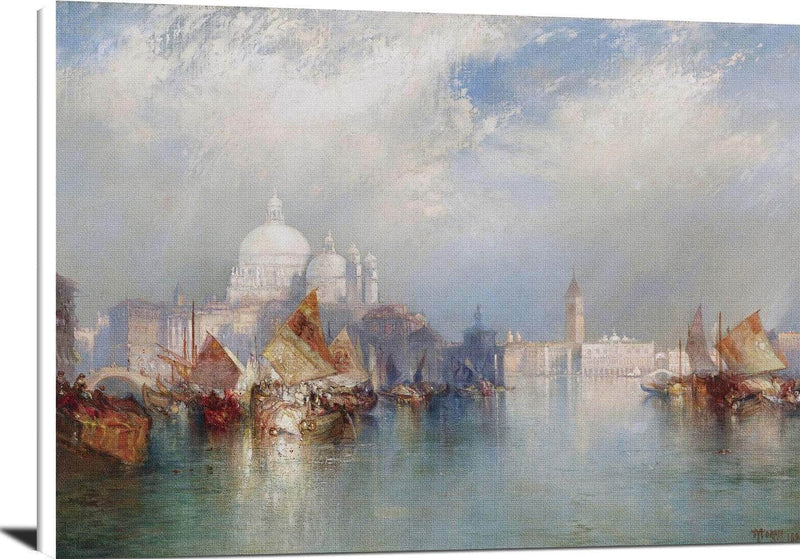 Venice, Venetian Scene Painting Thomas Moran Canvas Art Fine Art Print