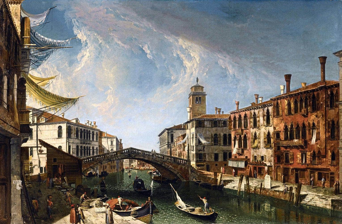 Venice, View Of The Cannaregio Painting Michele Marieschi Canvas Art Fine Art Print