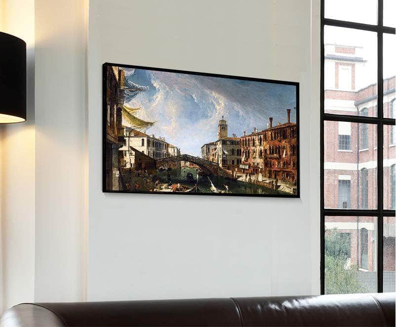 Venice, View Of The Cannaregio Painting Michele Marieschi Canvas Art Fine Art Print