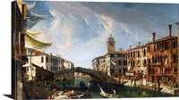 Venice, View Of The Cannaregio Painting Michele Marieschi Canvas Art Fine Art Print