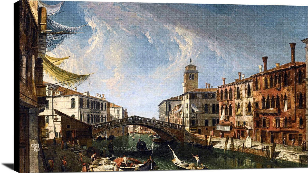 Venice, View Of The Cannaregio Painting Michele Marieschi Canvas Art Fine Art Print