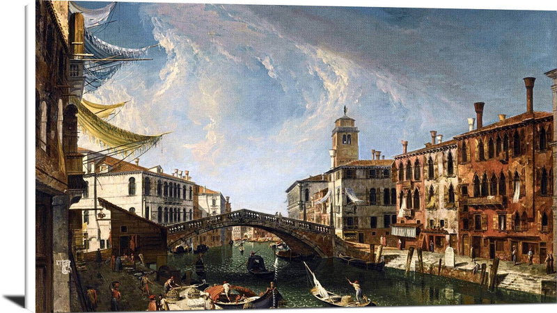 Venice, View Of The Cannaregio Painting Michele Marieschi Canvas Art Fine Art Print