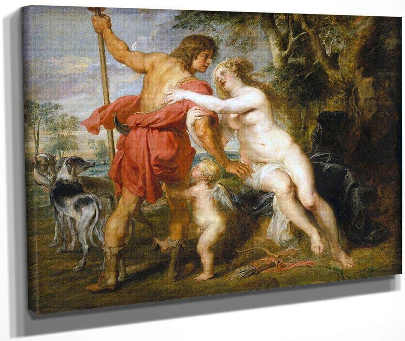 Venus And Adonis By Peter Paul Rubens Fine Art Print