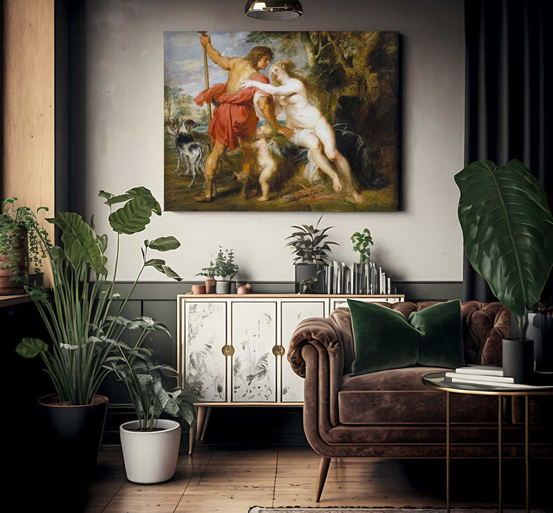 Venus And Adonis By Peter Paul Rubens Fine Art Print