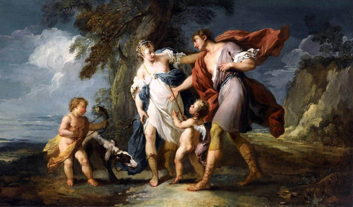 Venus And Adonis Painting Franois Boucher Canvas Art Fine Art Print