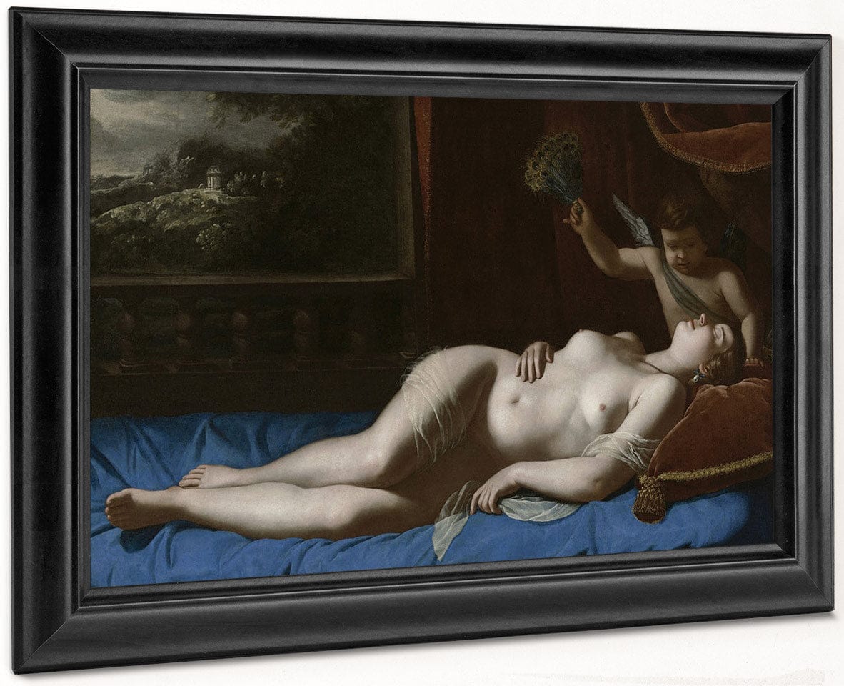 Venus And Cupid 1630 By Artemisia Gentileschi Fine Art Print