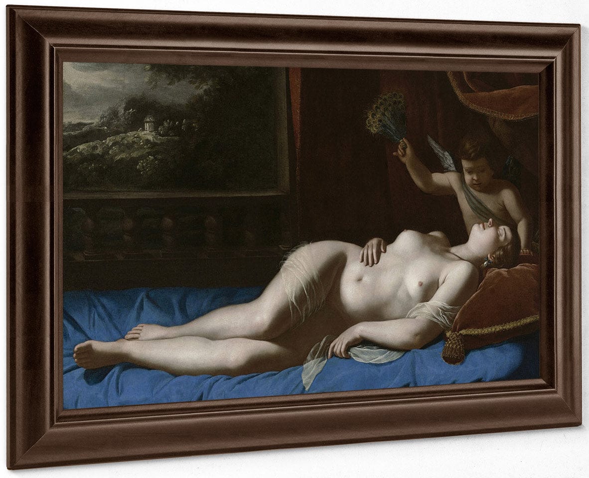 Venus And Cupid 1630 By Artemisia Gentileschi Fine Art Print