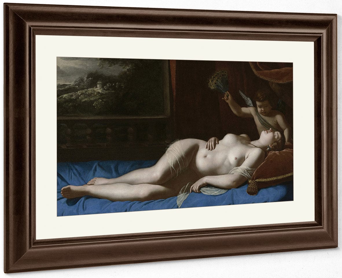 Venus And Cupid 1630 By Artemisia Gentileschi Fine Art Print