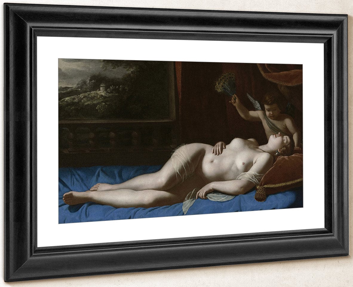 Venus And Cupid 1630 By Artemisia Gentileschi Fine Art Print