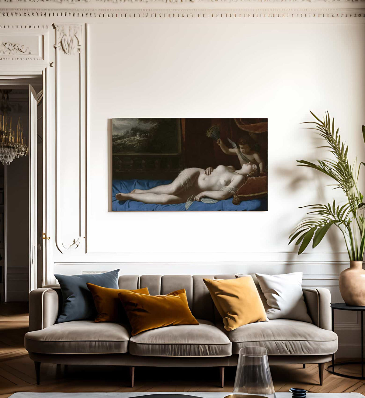 Venus And Cupid 1630 By Artemisia Gentileschi Fine Art Print