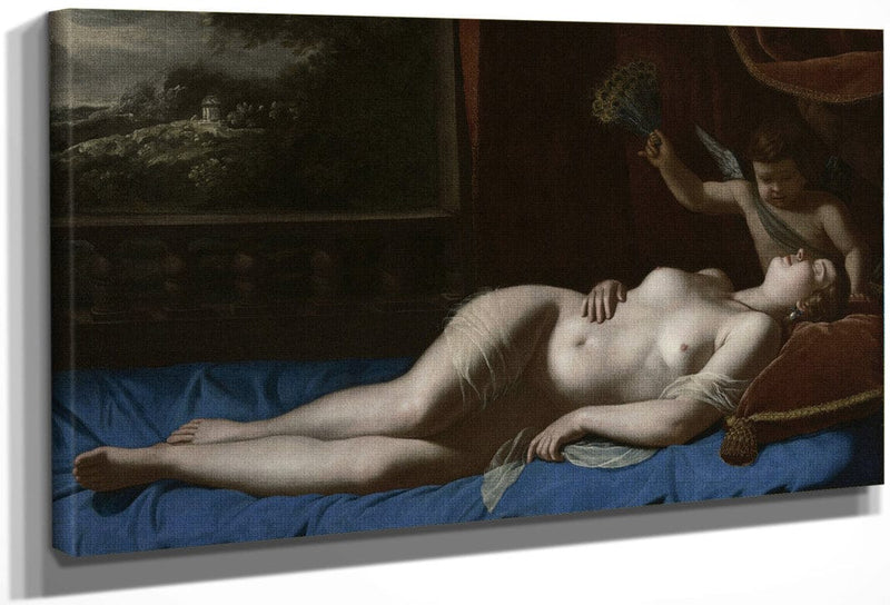 Venus And Cupid 1630 By Artemisia Gentileschi Fine Art Print