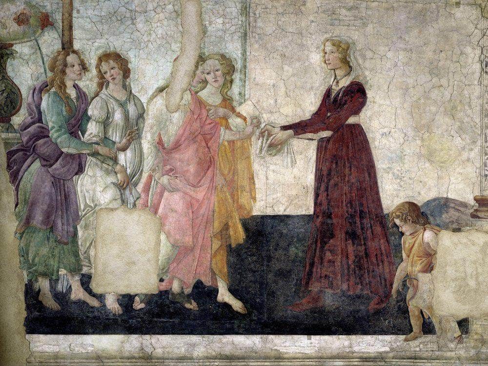 Venus And The Graces Offering Gifts To A Young Girl By Sandro Botticelli Fine Art Print
