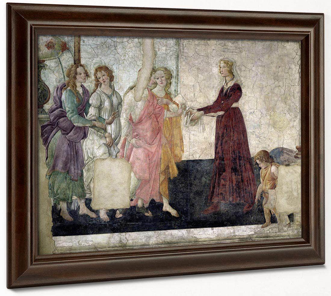 Venus And The Graces Offering Gifts To A Young Girl By Sandro Botticelli Fine Art Print