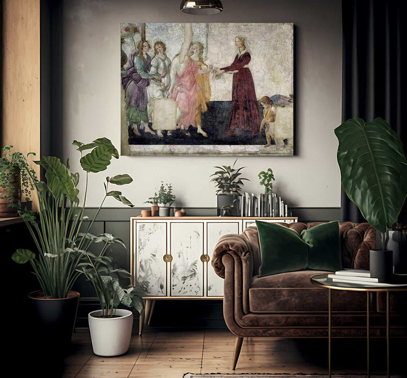 Venus And The Graces Offering Gifts To A Young Girl By Sandro Botticelli Fine Art Print