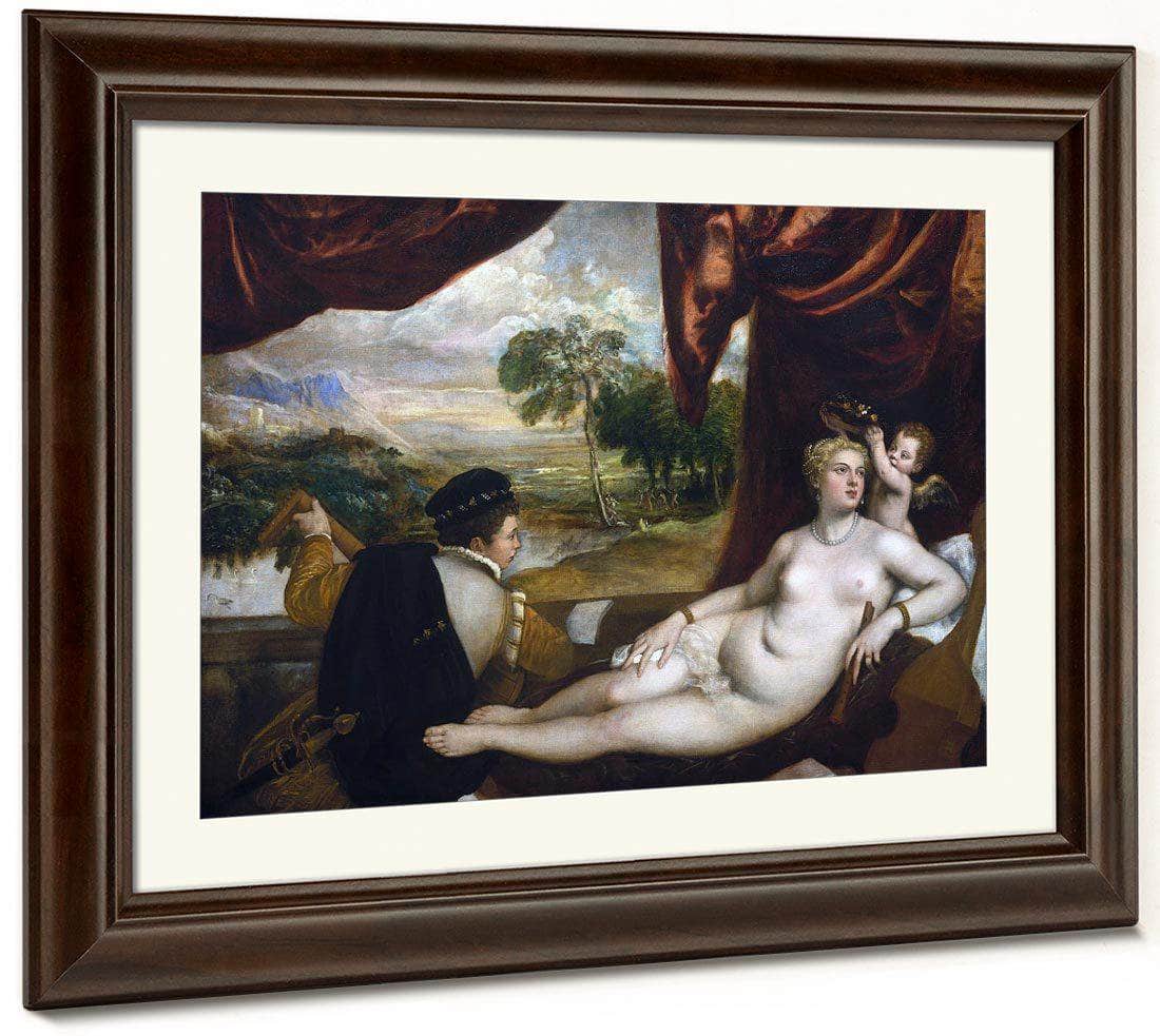 Venus And The Lute Player By Titian Fine Art Print