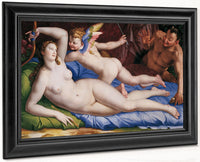 Venus Cupid And Satyr 1553 1554 Oil On Panel 135X231Cm Rome Galleria Colonna By Agnolo Bronzino Fine Art Print