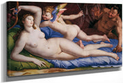 Venus Cupid And Satyr 1553 1554 Oil On Panel 135X231Cm Rome Galleria Colonna By Agnolo Bronzino Fine Art Print