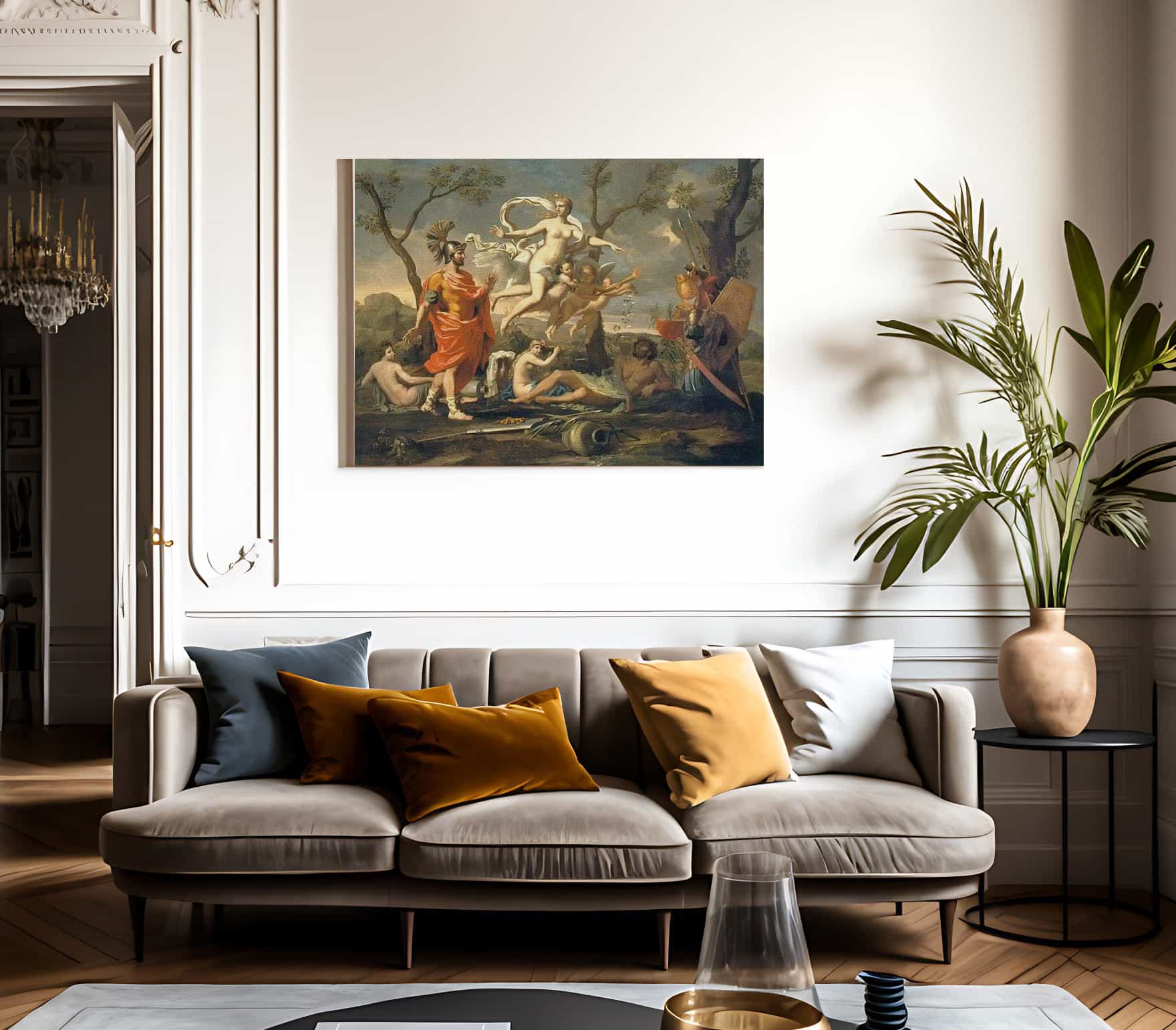 Venus Presenting Aeneas With His Arms By Nicholas Poussin Fine Art Print