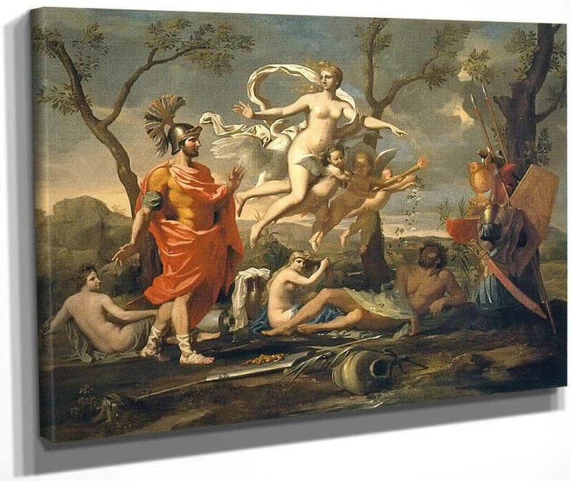 Venus Presenting Aeneas With His Arms By Nicholas Poussin Fine Art Print