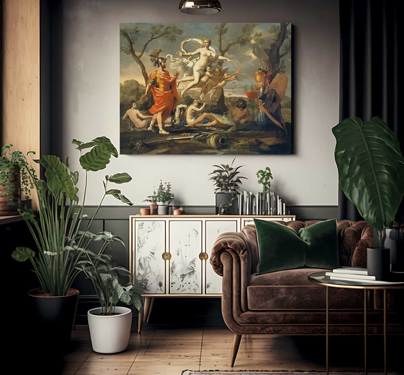 Venus Presenting Aeneas With His Arms By Nicholas Poussin Fine Art Print