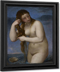 Venus Rising From The Sea ('Venus Anadyomene') By Titian Fine Art Print
