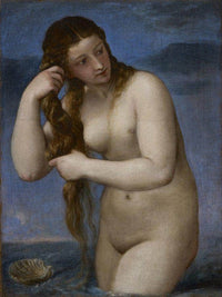 Venus Rising From The Sea ('Venus Anadyomene') By Titian Fine Art Print